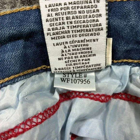 Royalty For Me Womens Jeans Size 12 Blue Denim Frayed Hem Classic Mid Rise - Picture 5 of 11